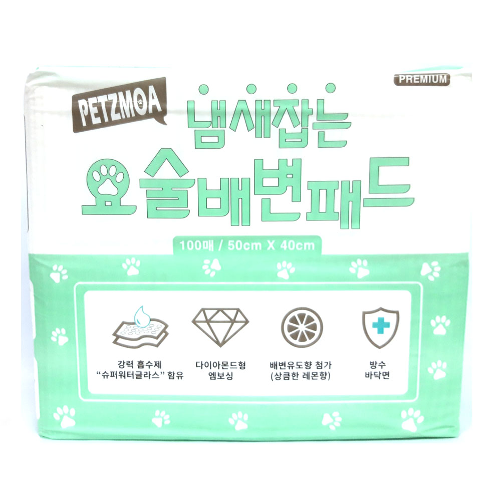 페츠모아 냄새잡는 요술배변패드 50cm x 40cm 100매/반려견패드