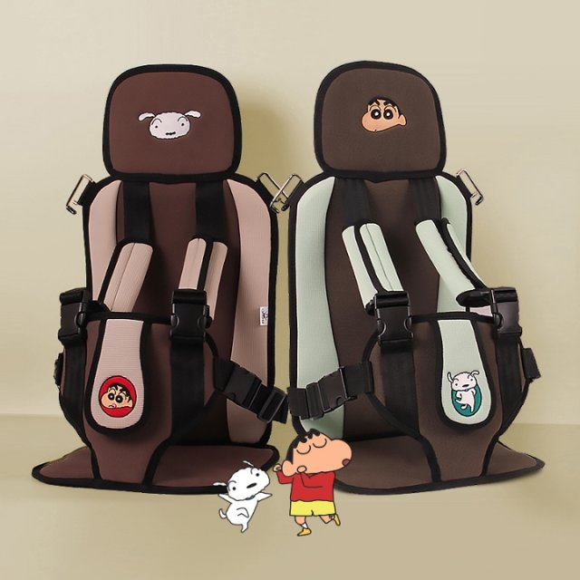 짱구 어린이 휴대용카시트 유아 키즈 주니어카시트 보조카시트 슬림형 간편설치