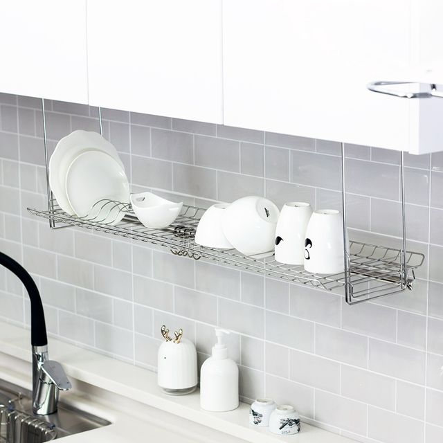 부착식 씽크선반 900 (보급형)싱크대 부착형 상부장 식기 건조대 선반형 걸이형 찬장