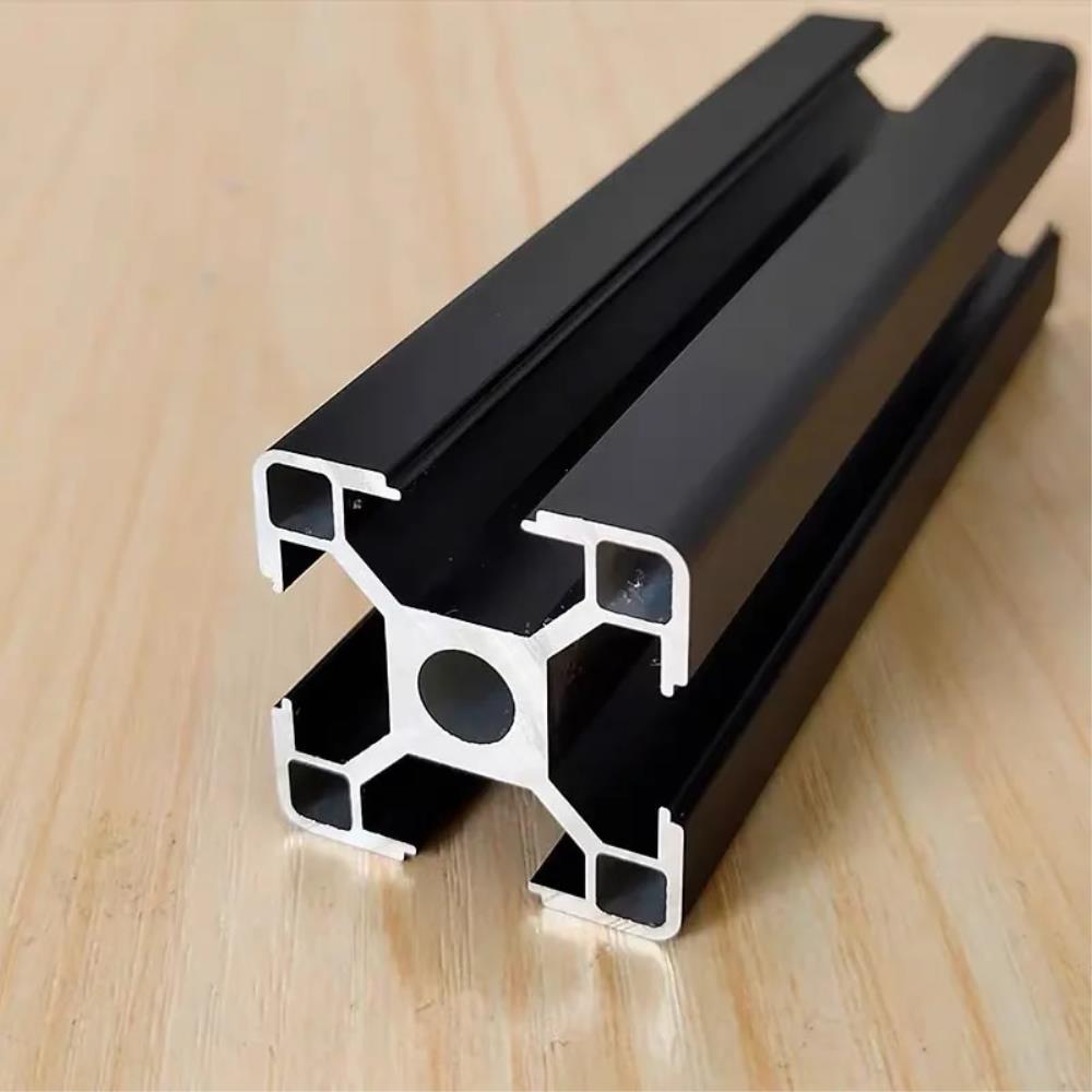 [해외] 알루미늄바 12pcs 100mm1000mm 3030 3060 4040 4080 블랙 T슬롯 알루미늄 Extrusions CNC 레이저 조각 기계