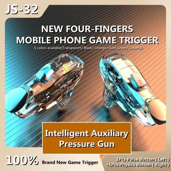 [오늘출발]휴대폰 ABS 펄스 감지 게임 트리거 PUBG 조준 사수 L1R1 무료 발사 키 버튼 IOS 안드로이드 게임 패드 컨