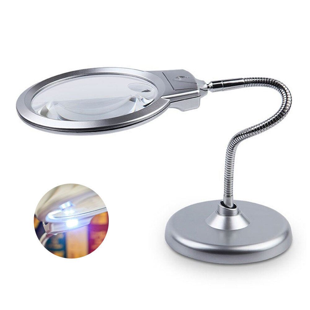 [오늘출발] 플렉시블 탁상용 LED스탠드 노안 돋보기 돗보기 구즈넥 확대경 작업 루페 루빼 조명