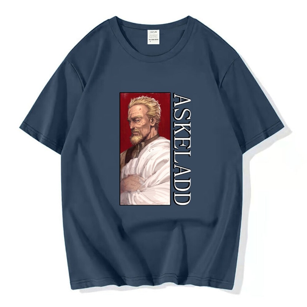 빈란드사가 아셰라드 씹덕티 반팔 티셔츠 남자 여자 커플 면 티