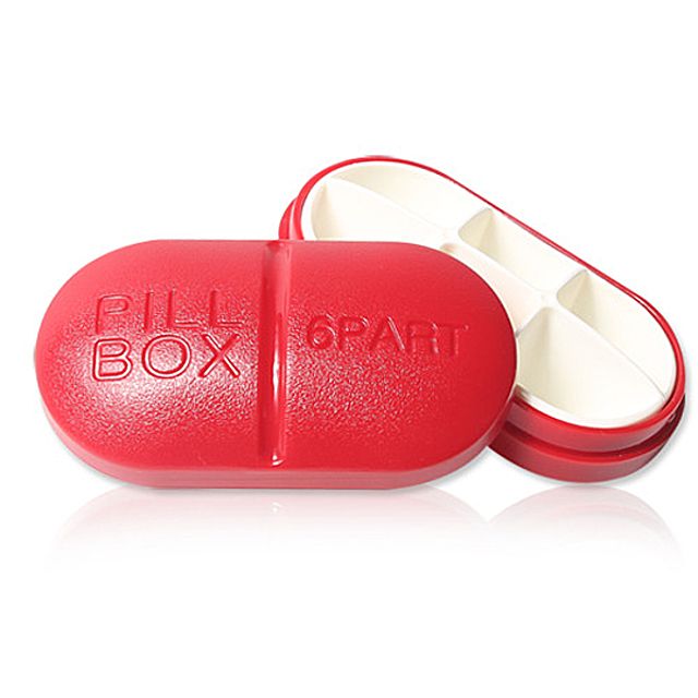 [오늘출발] OOU正品 폴리프로필렌 재질 6PART 여행용 알약케이스휴대용 약통 알약통 아기 구급 파우치 영양제