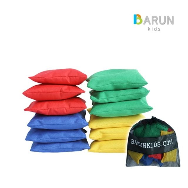 [오늘출발] 바른키즈 칼라빈백 오리지날 12개세트 / 콩주머니세트용품 운동회 유아 박 체육 게임 협동 터트리기 저글링