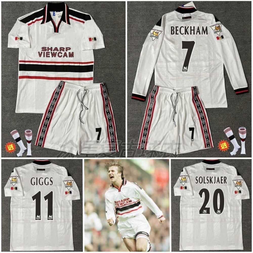 맨유레트로 박지성 유니폼 홈 2324 반팔 축구 레전드 맨체스터 9899 베컴 크라운