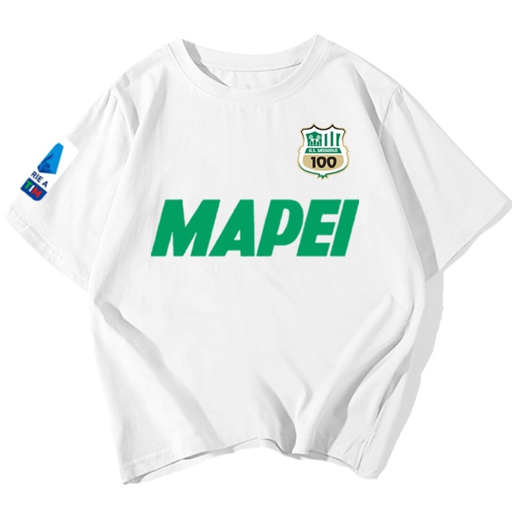 이태리 세리에 A US 사수올로 칼초 티셔츠 남녀공용 캐주얼 커플 반팔티