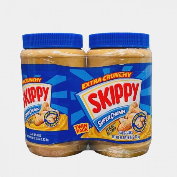 스키피 코스트코 땅콩 버터 스키피 잼 SKIPPY 슈퍼청크 대용량 크런치 피넛 1.36kg 2병 1022308 스키피 수퍼청크