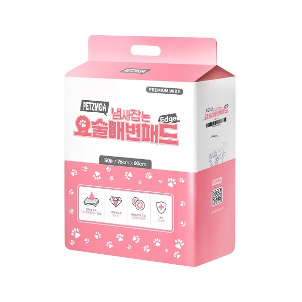 페츠모아 페츠모아 냄새잡는 요술배변패드 프리미엄 엣지 SWG 대형 50매 76 x 60 cm 50개입 1개