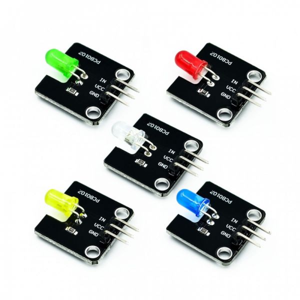 LED 비드 모듈 전자 빌딩 블록 보드 백색 적색 황색 녹색 청색 발광 다이오드 UNO 개발 보드 R3 5m