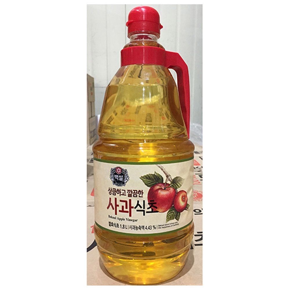 백설 사과 식초 1.8L X8/식초/사과식초/사과맛식초/상큼한식초/요리식초/음식용식초/식초/사과식초/식초양