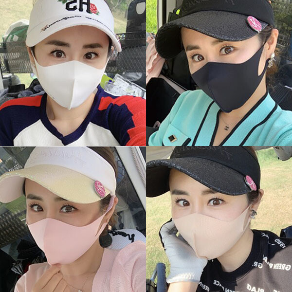 [오늘출발] 휴스토니 골프 자외선차단 항균 기능성 쿨 마스크 (여성용 M)