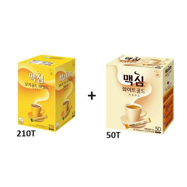 [동서식품]맥심 맥심 믹스커피 모카골드 커피믹스 210T + 화이트골드 50T