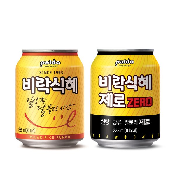 [오늘출발] 팔도 비락식혜12 제로12 238ml 24캔