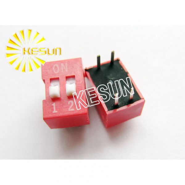 [해외] 무료 배송 20 pcsx 중국 품질 DS-02 빨간색 2 p dip 스위치 2.54mm 위치 인코더 슬라이드
