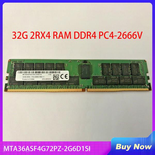 [오늘출발] MT RAM 32GB 2RX4 PC4-2666V ECC REG MTA36ASF4G72PZ-2G6D1SI 1 개