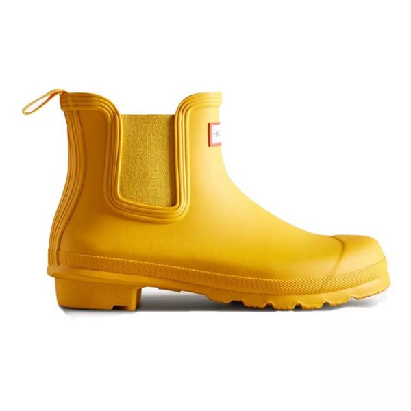 [오늘출발] HUNTER(헌터) 레이디스 오리지널 첼시 쇼트 부츠 레인 슈즈 비화 WFS2078 RMA-RYL 옐로우(23y4m)