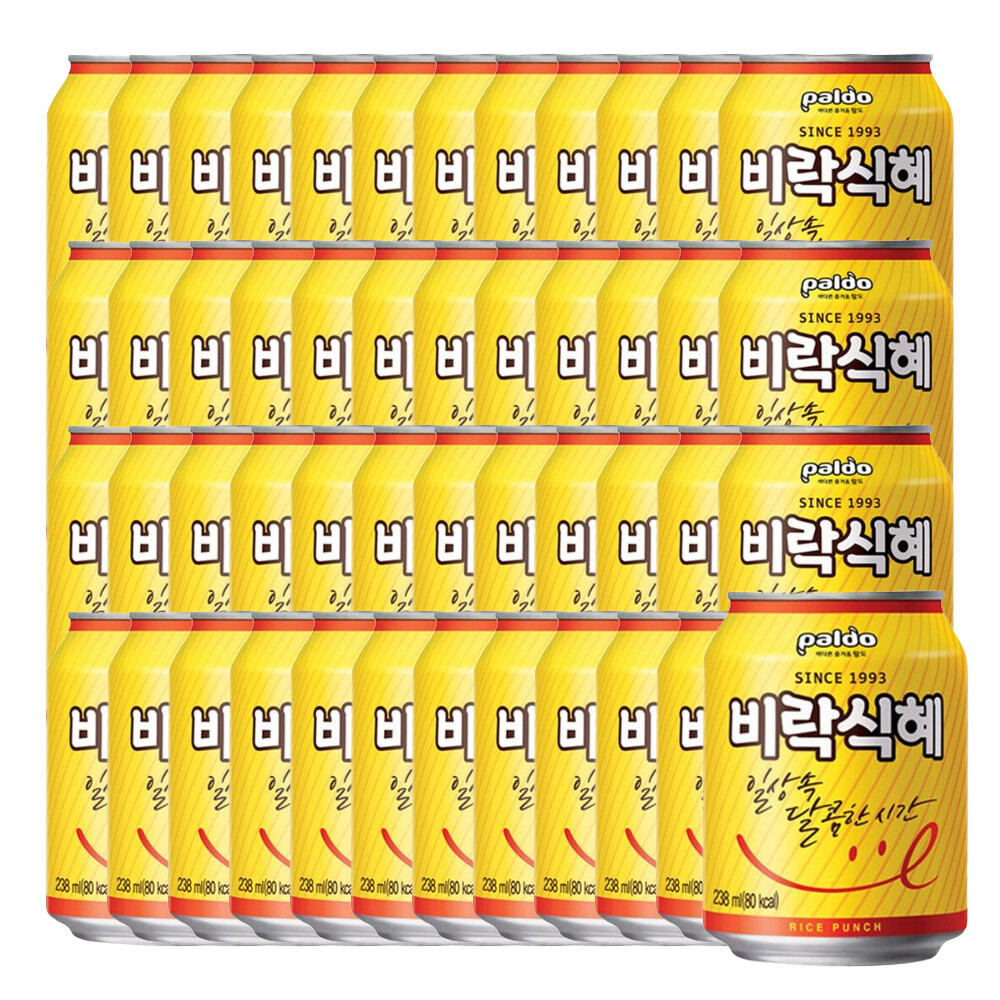 [오늘출발] 팔도 비락식혜 238ml x 6캔 x 8팩(총 48팩)
