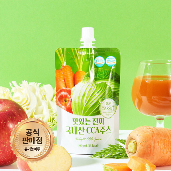 [스마일배송] 유기농마루 맛있는 진짜 국내산 CCA주스 100ml x 30팩 100% 국내산