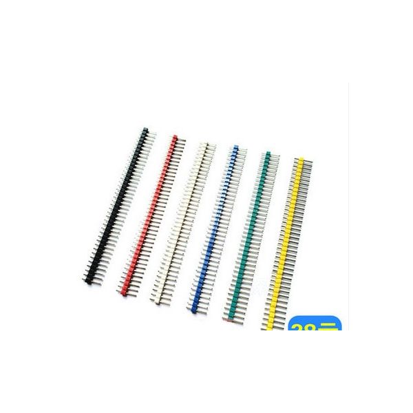 커넥터 컬러 헤더 2.54MM 1x40P 단일 행 핀 스트레이트 핀 레드 화이트 블루 옐로우 그린 핫 세일 무료 배