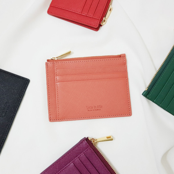 [오늘출발] 무료각인 사피아노 지퍼 동전 카드지갑 10대 20대 여학생 여자 교통 카드 지갑선물