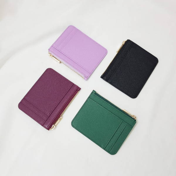[오늘출발] 무료각인 앱송 천연 소가죽 지퍼 동전 카드지갑 여자 여학생 초등학생 교통카드지갑