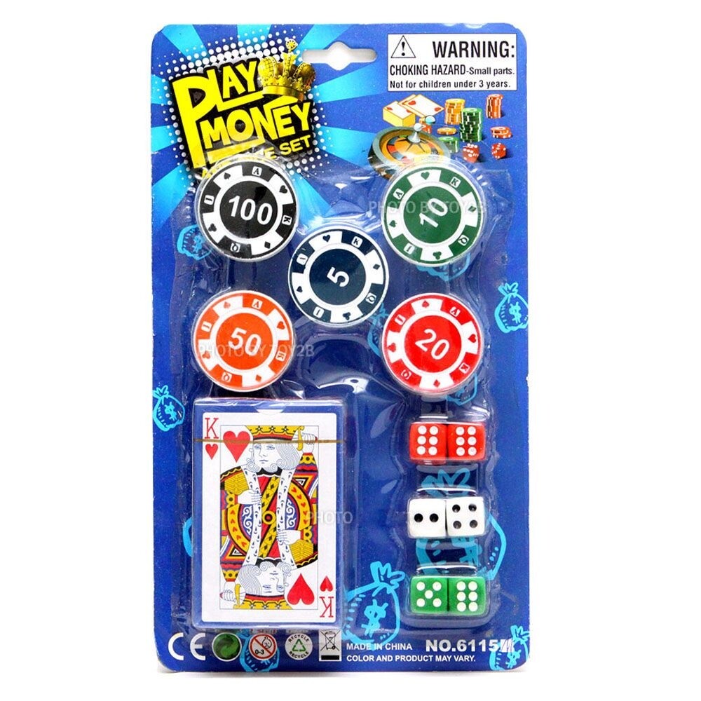 꿈그림 포커세트 카드 1개 포커칩 25개 주사위 6개 포함/보드게임/카드/카드게임/포커/카지노/트럼프