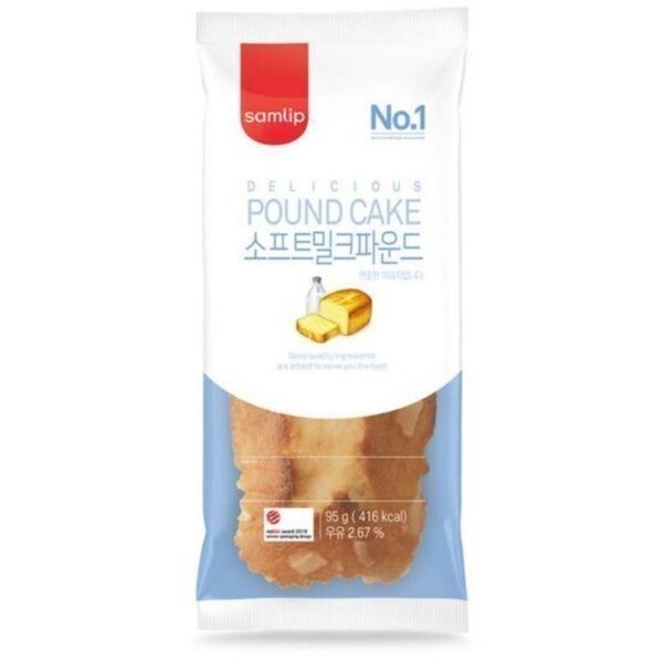 [에스피씨삼립]삼립 삼립  소프트밀크 파운드 케익 95G_10봉/무료배송