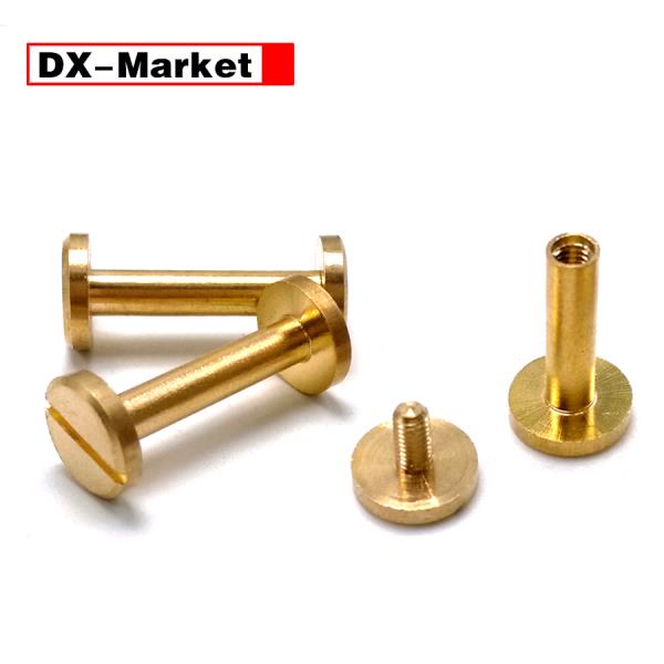 4x20mm 황동 시카고 나사 슬롯 형 리벳 앨범 볼트 4mm 키 케이스 키트 패스너 A053