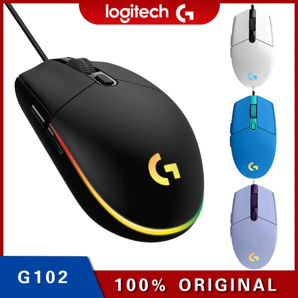 [해외] 귀여운 무선 마우스 로지텍 게이밍 USB A 타입 8000 DPI PC 맥 노트북 액세서리 G102