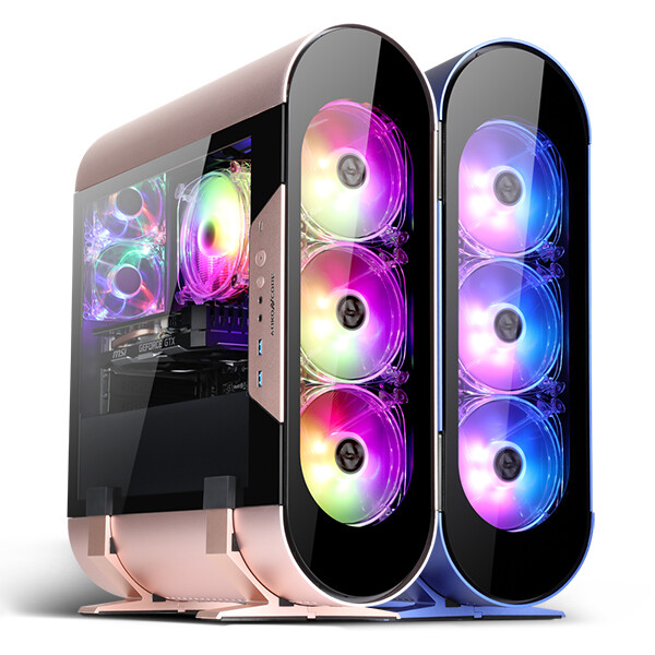 [오늘출발] 앱코 SUITMASTER AL300M 강화유리 (로즈골드) 미니타워케이스