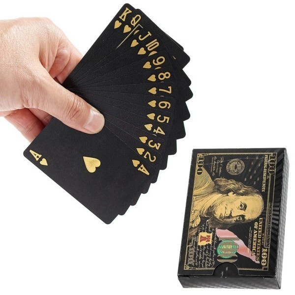 [오늘출발] TS70348 100달라 트럼프 카드(블랙) 홀덤 플레잉카드