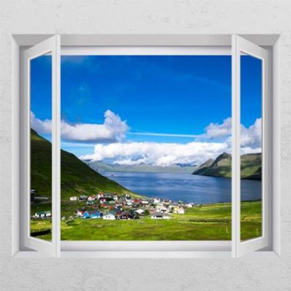 교보문고 꾸밈 ij984-이스터로이섬 창문그림액자