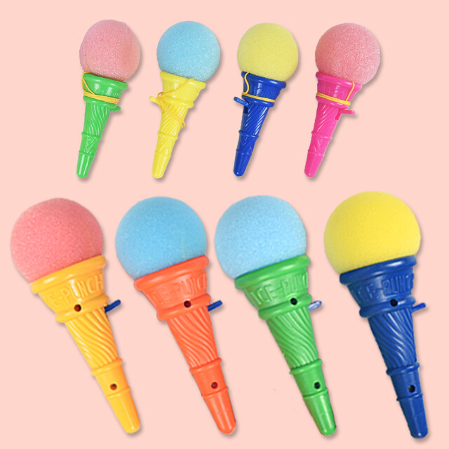 [오늘출발] 스펀지 공 말랑 촉감 소프트 볼 던지기 줄달린 팡팡 아이스콘 펀치 놀이 어린이 장난감