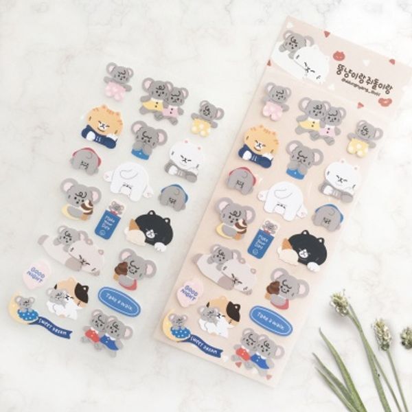 [출판사 교보문고]교보문고 뚱냥꽁냥 뚱냥쥐돌NO.2 씰 스티커