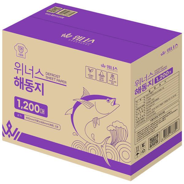 [오늘출발] 위너스 위너스 해동지 1200매 미트페이퍼 회 생선 참치 해동 숙성 흡수지