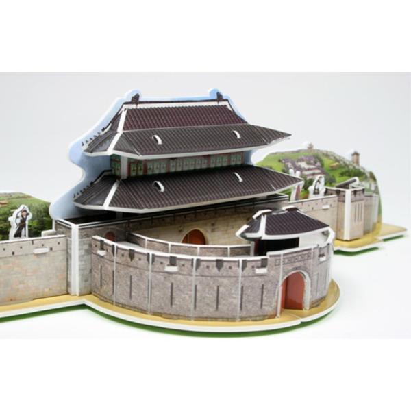 역사교구 3D 입체 퍼즐 건축 모형 수원화성 만들기 4인 유치원 외국인 어린이용