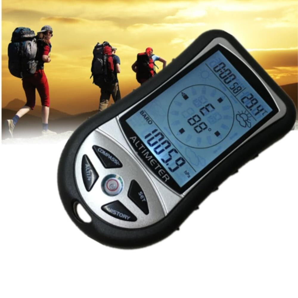 등산 산악인 전문가용 8in1 디지털 고도계 나침반겸용 현재위치 지형인식