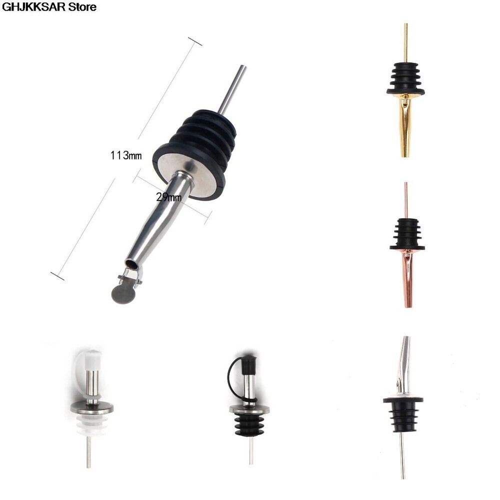 스토퍼 주방 푸어 오일 액세서리 캡 병 와인 디스펜서 바 스틸 입 주류 위스키 도구 스테인레스 러 스파우