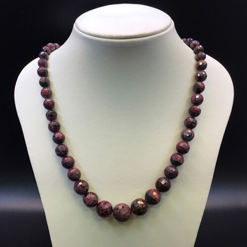 [오늘출발]천연 원석 루비인조이사이트 목걸이 약55cm  파워스톤