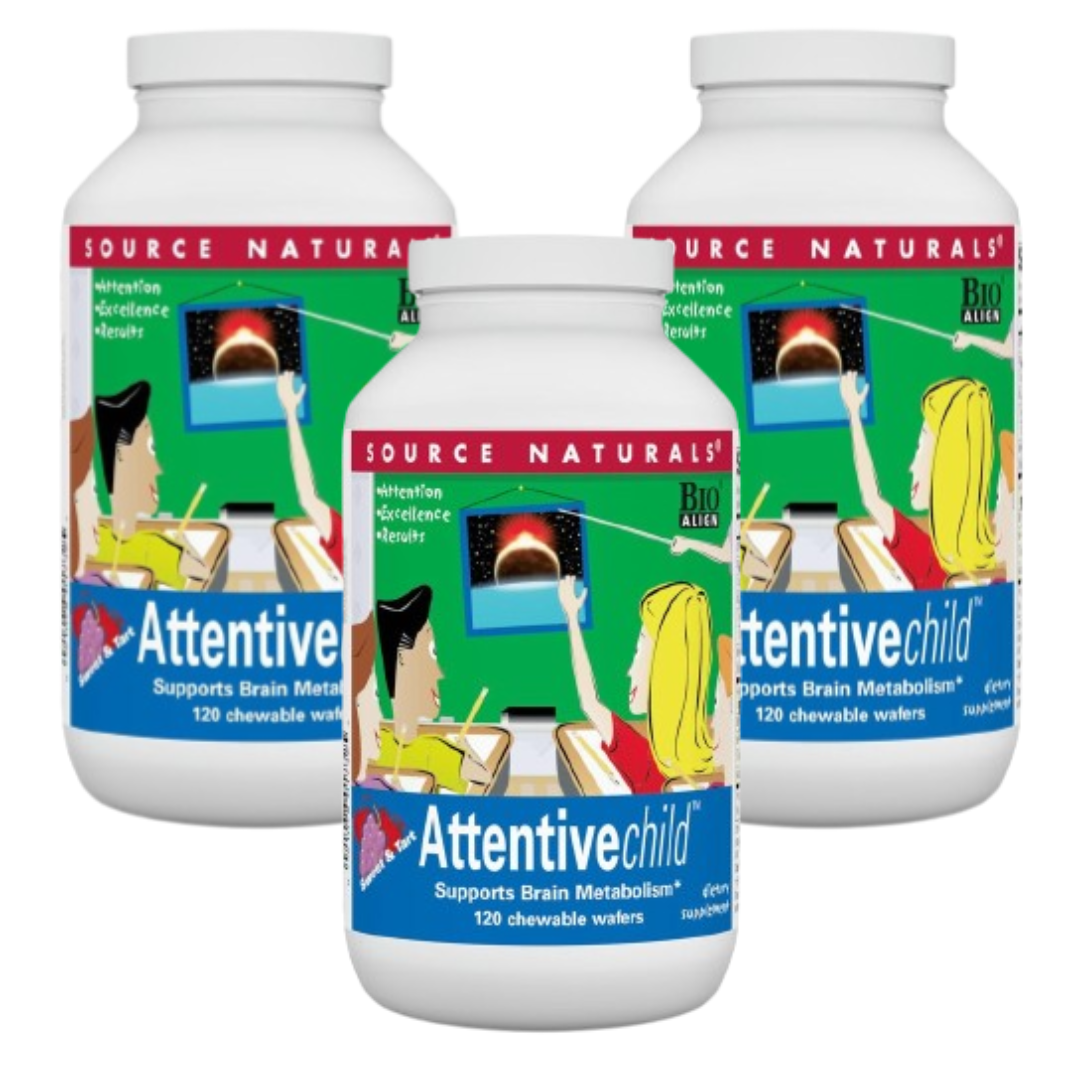 Source Naturals 어텐티브 차일드 120 타블렛 3 SET