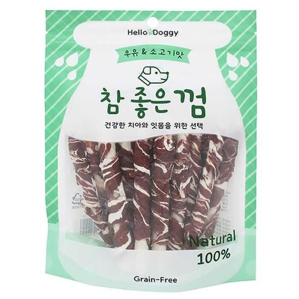 교보문고 EXTREMO 우리 애기 위한 Hello Doggy 우유비프 스틱껌 15p