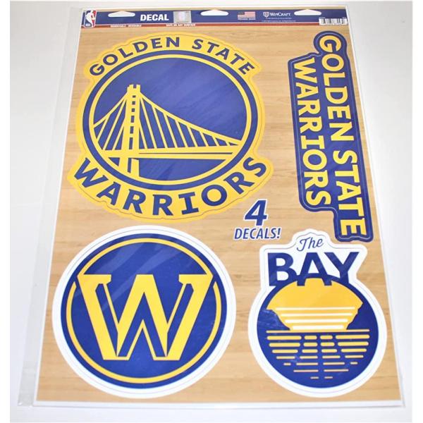 [해외] 자동차번호판  WinCraft NBA 골든 스테이트 워리어 WCR87247014 다용도 데칼 28cm x 43cm