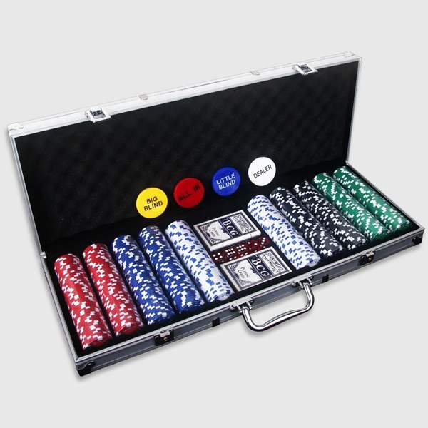(에이치플러스몰)카지노칩 500 세트 포커칩 홀덤칩 카드게임 홀덤칩 홀덤매트