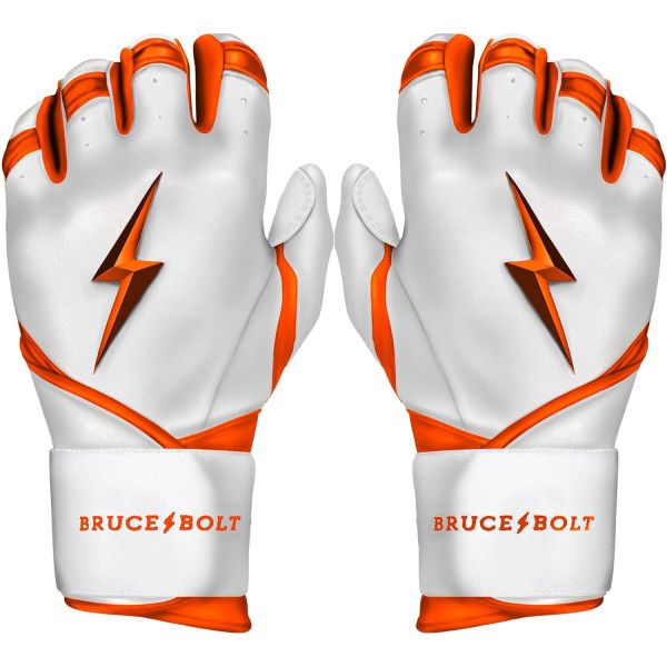 [해외] BRUCE BOLT 크롬 시리즈 롱 커프 배팅 글러브 오렌지