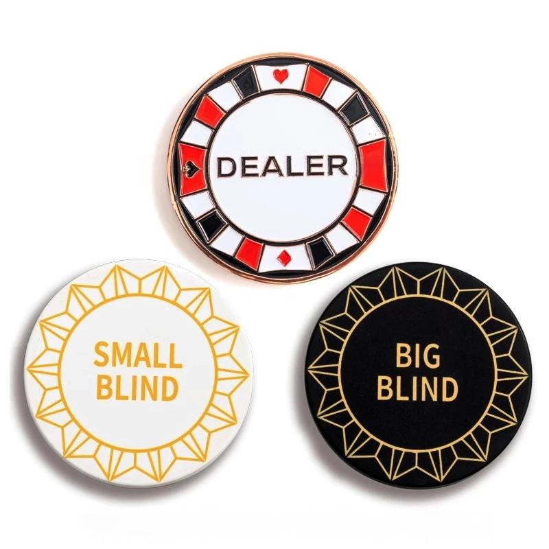 텍사스 홀덤 포커 세라믹 빅 앤 스몰 블라인드 아연 딜러 뱅커