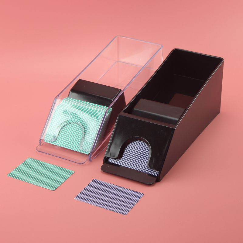 카드롤링 텍사스 홀덤 바카라 블랙잭 플라스틱 딜러 1-4 쌍 블랙 투명