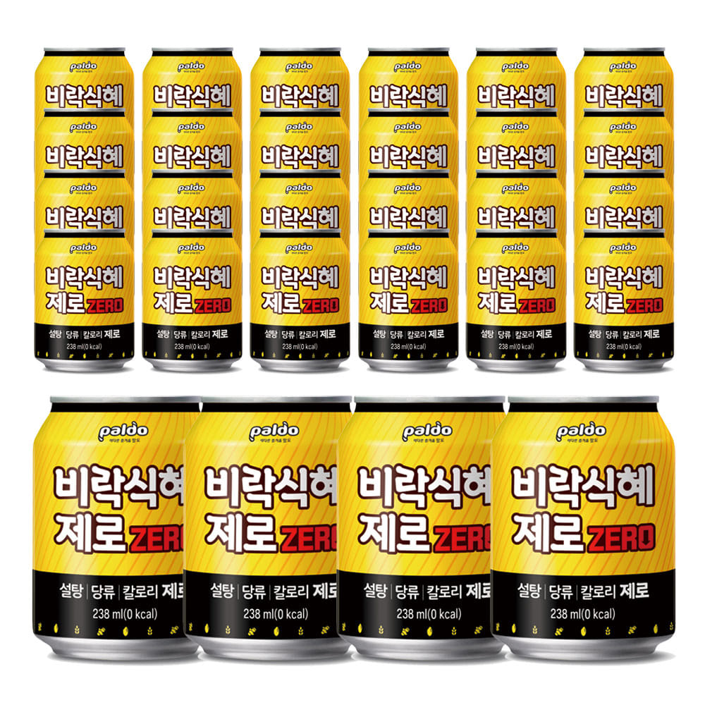 팔도 팔도 비락식혜 제로 238ml 28개