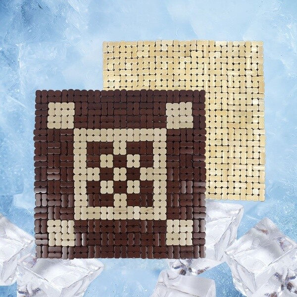 포커스몰 대나무 쿨 통풍 방석 차량용 컴퓨터 의자 메쉬 커버 1인용 2인용