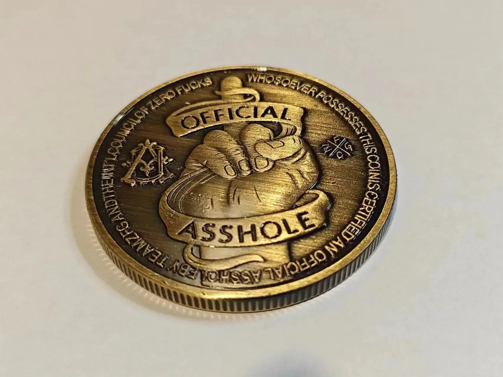 [오늘출발] 비트코인코인기념품 세로 가운데 손가락 패러디 기념 동전 유럽 및 미국 레트로 방랑 컬렉션 선물 1PC